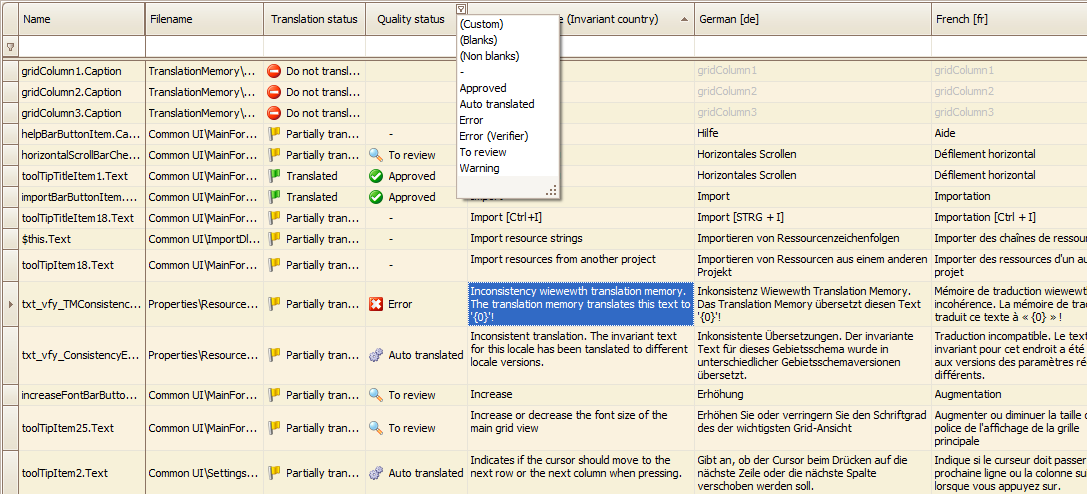 Translating in the grid